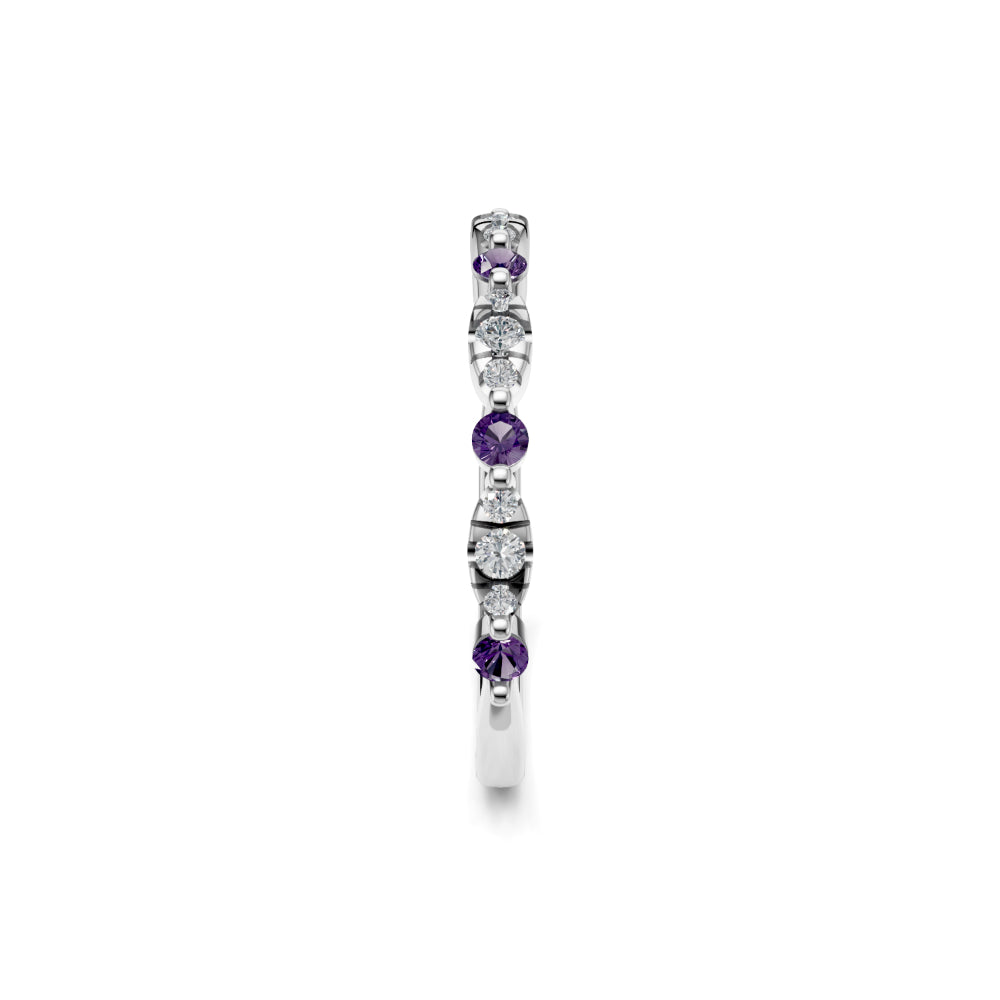 14k Amethyst and Diamond Ring