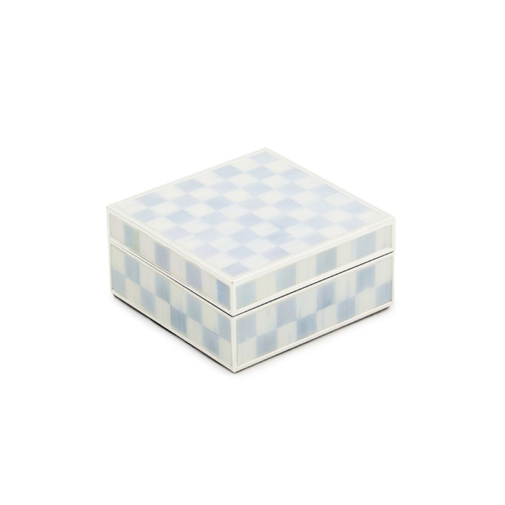 MacKenzie-Childs Sterling Check Trinket Box