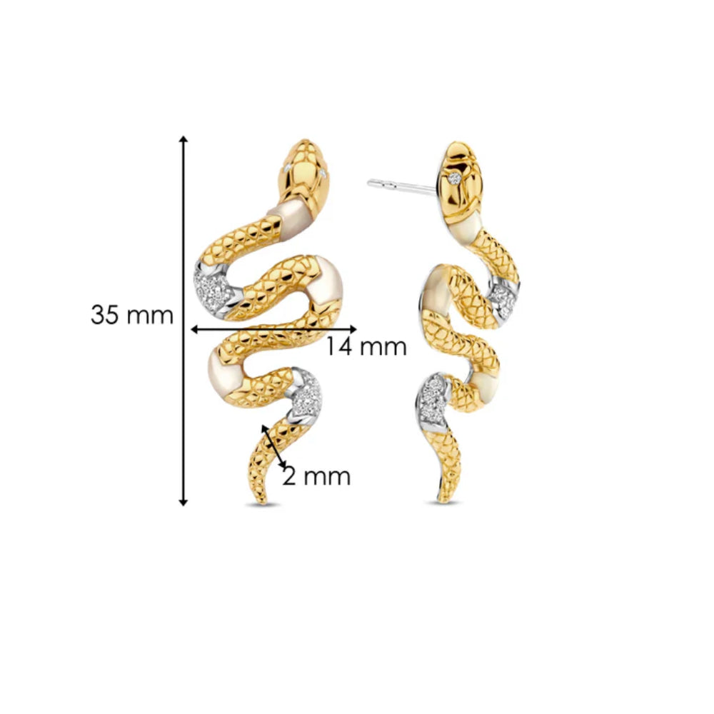 Ti Sento Snake Drop Earrings