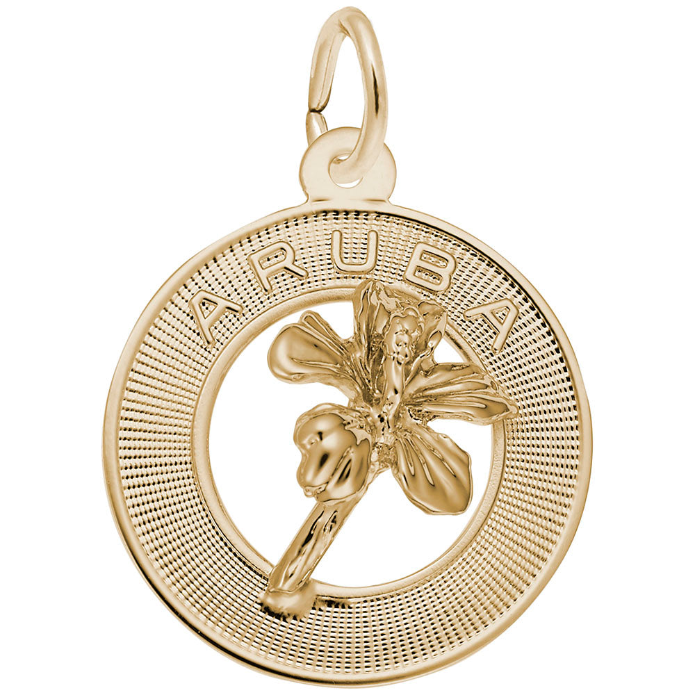 RQC 7842 Aruba Hibiscus Ring Charm