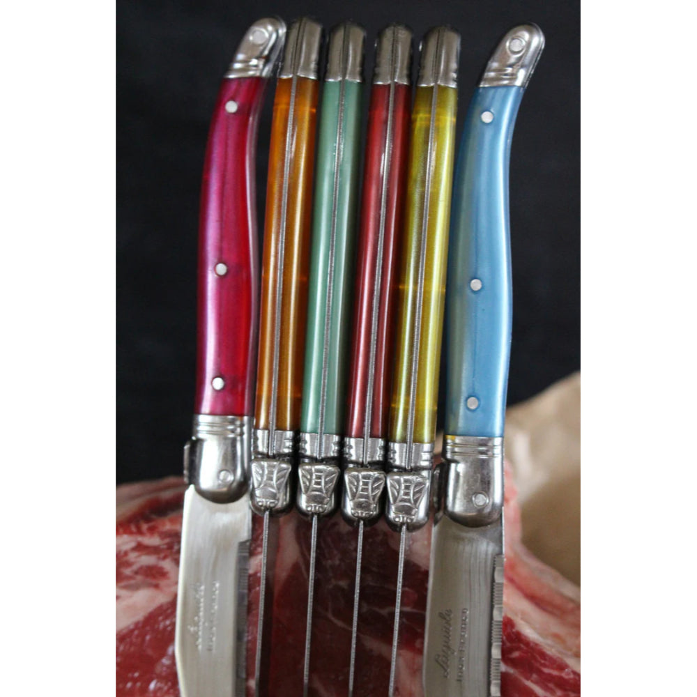 Be Home Laguiole 6 Piece Steak Knife Set - Rainbow