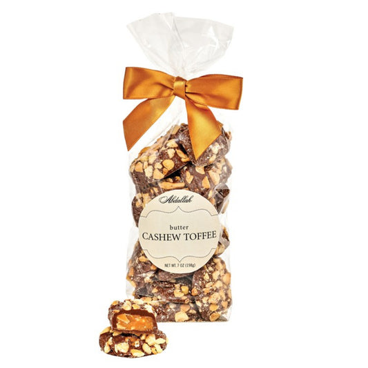Abdallah Candies 7 oz Bag of Dark Chocolate Cashew Toffee