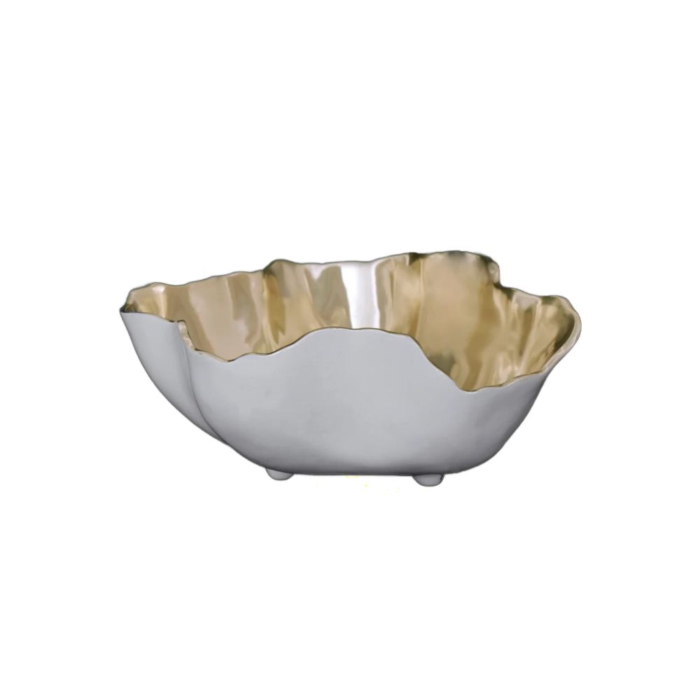 Beatriz Ball Thanni Soho Onyx Large Bowl-White & Gold