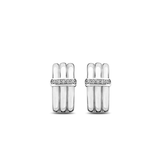 Ti Sento Sterling Silver Huggie Hoop Earrings