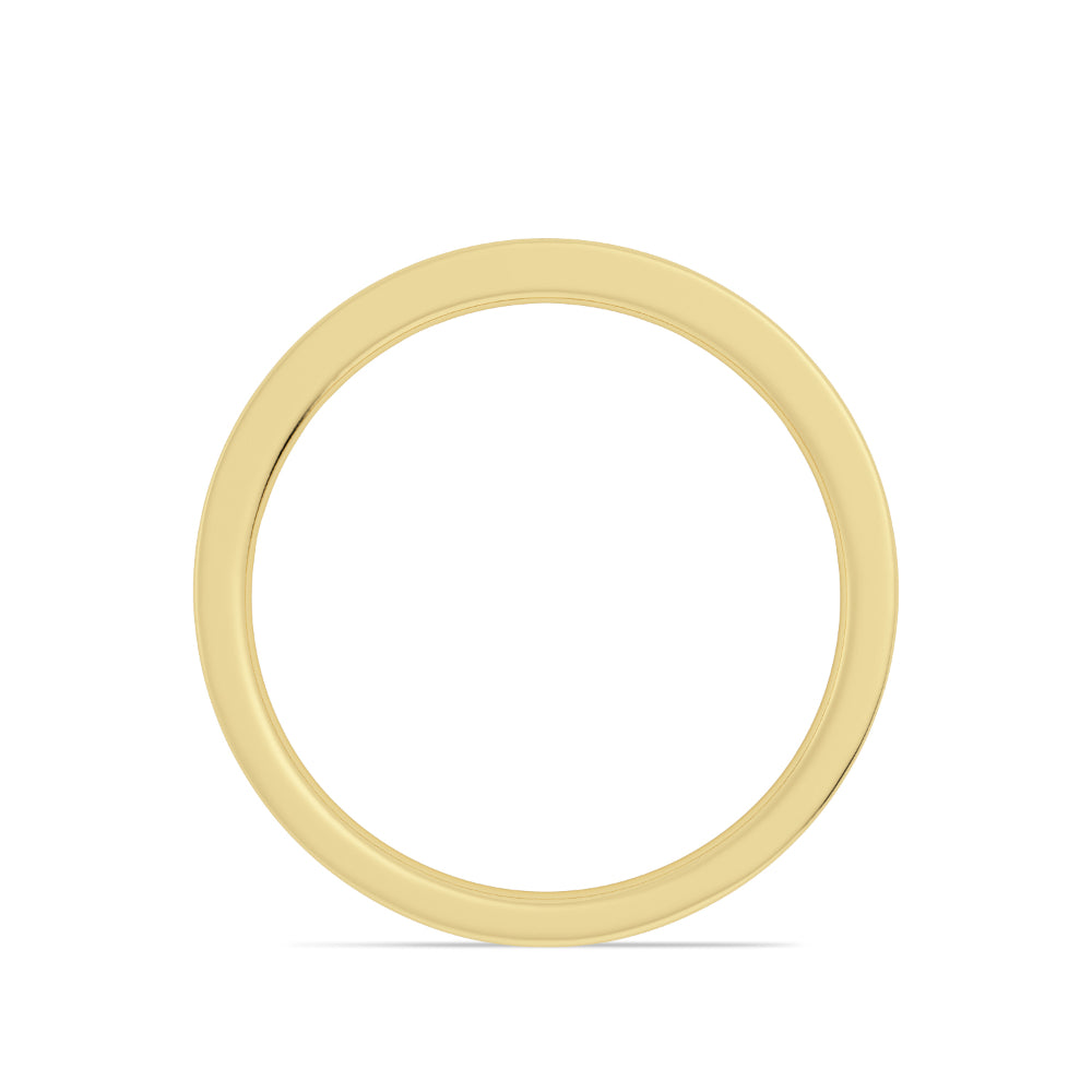 14k Gold Burnish Set Diamond Band