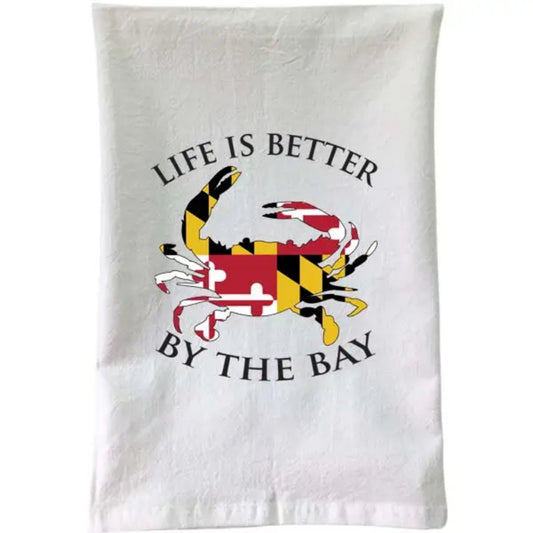 Maryland Flag Crab - Life Is Better By the Bay Flour Sack