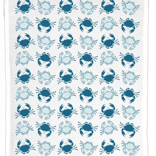 Coast & Cotton Blue Crabs Organic Cotton Hand Towel