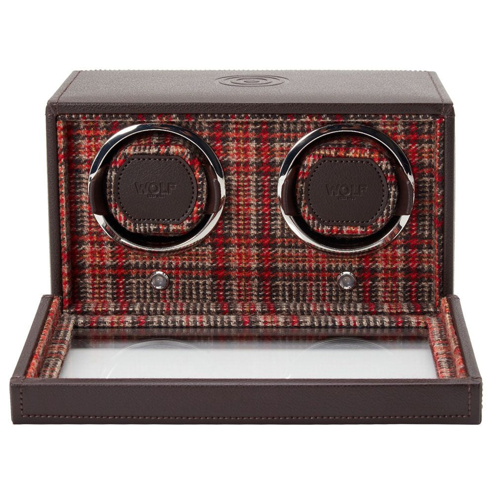 Wolf Designs WM Brown Double Watch Winder