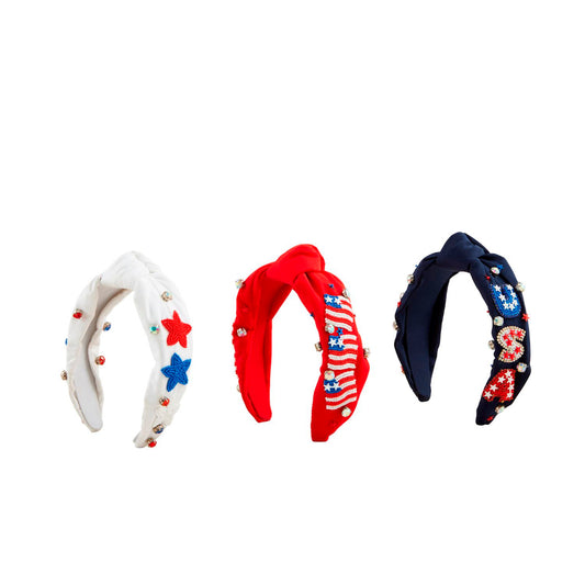 Mud Pie 4th of July Beaded Headbands
