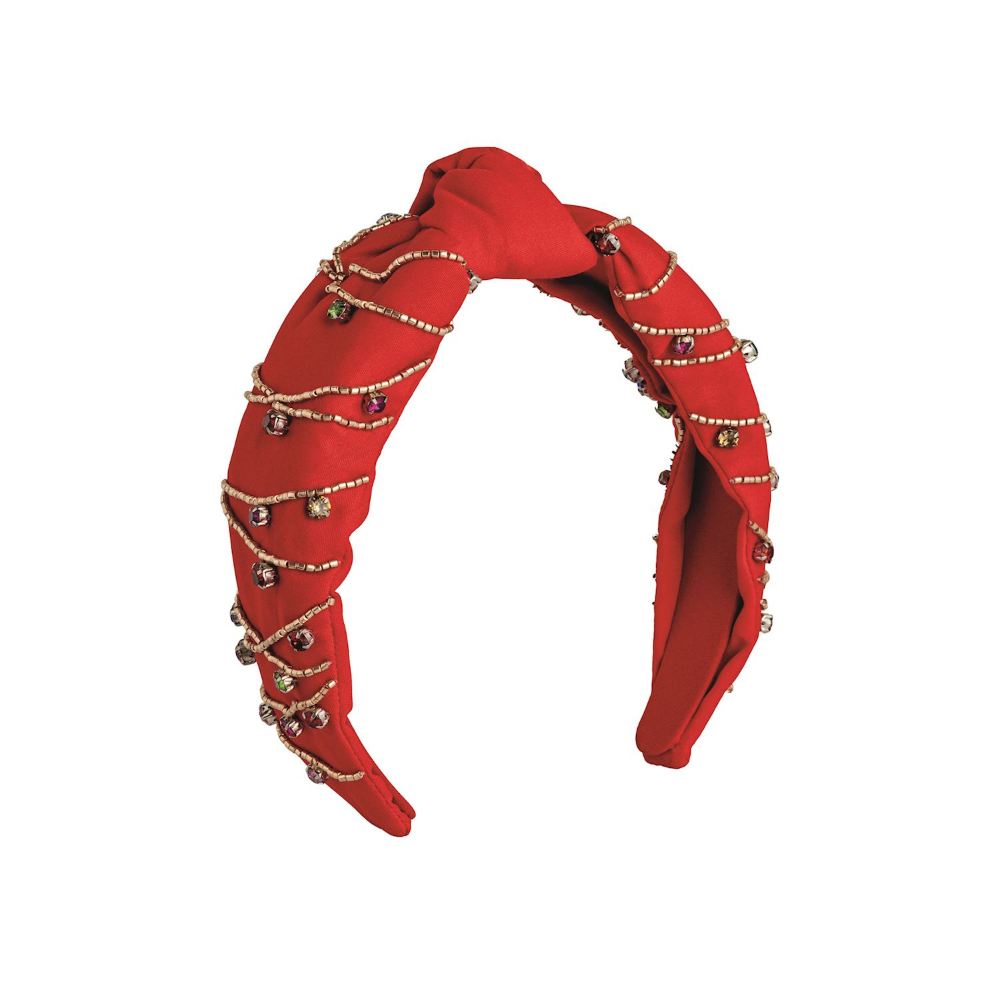 Mud Pie Holiday Beaded Headband