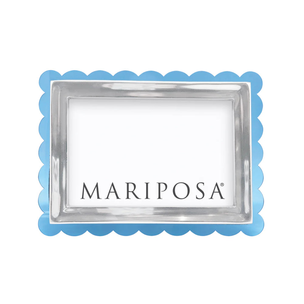 Mariposa Light Blue Acrylic Scallop Frame
