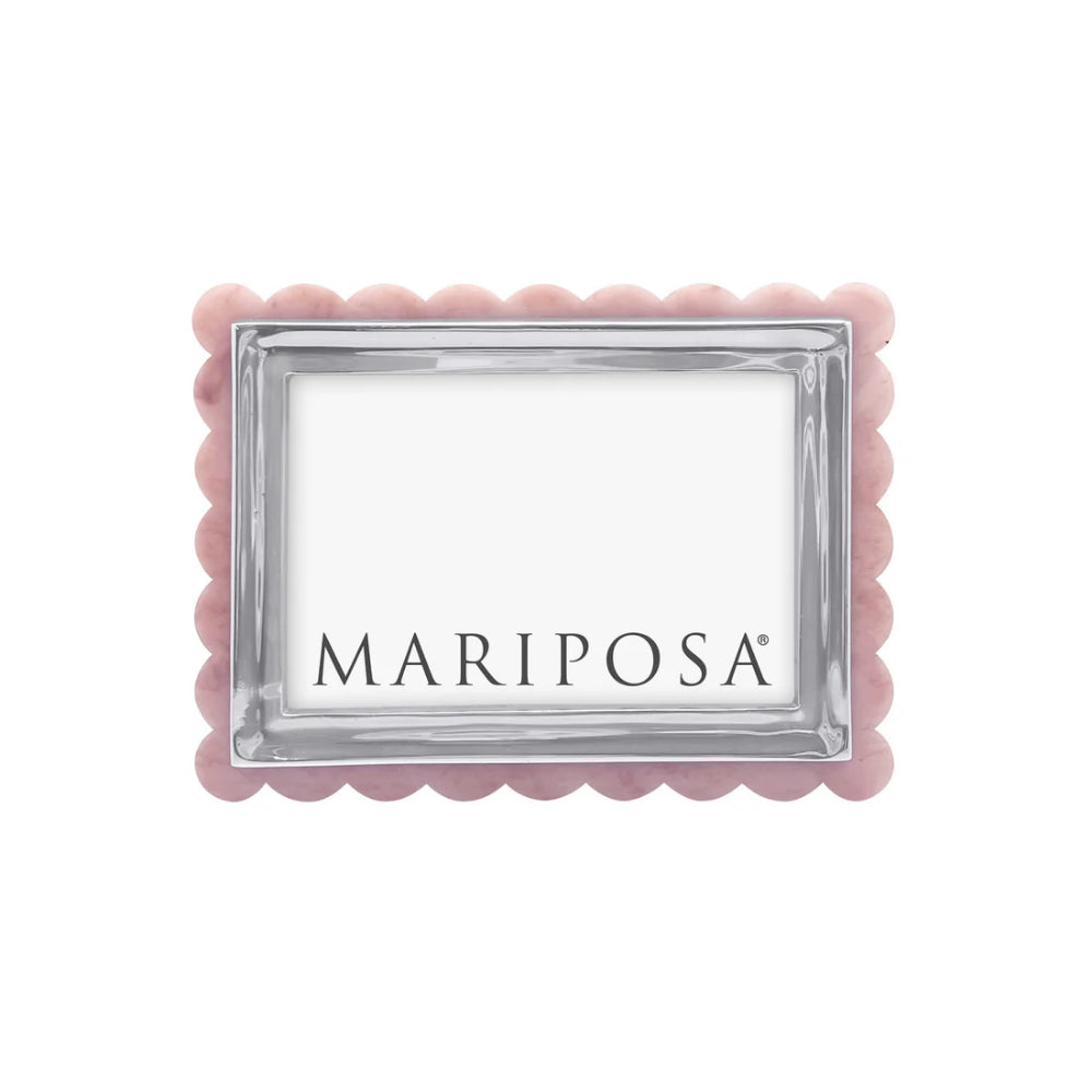 Mariposa Pink Acrylic Scallop Frame