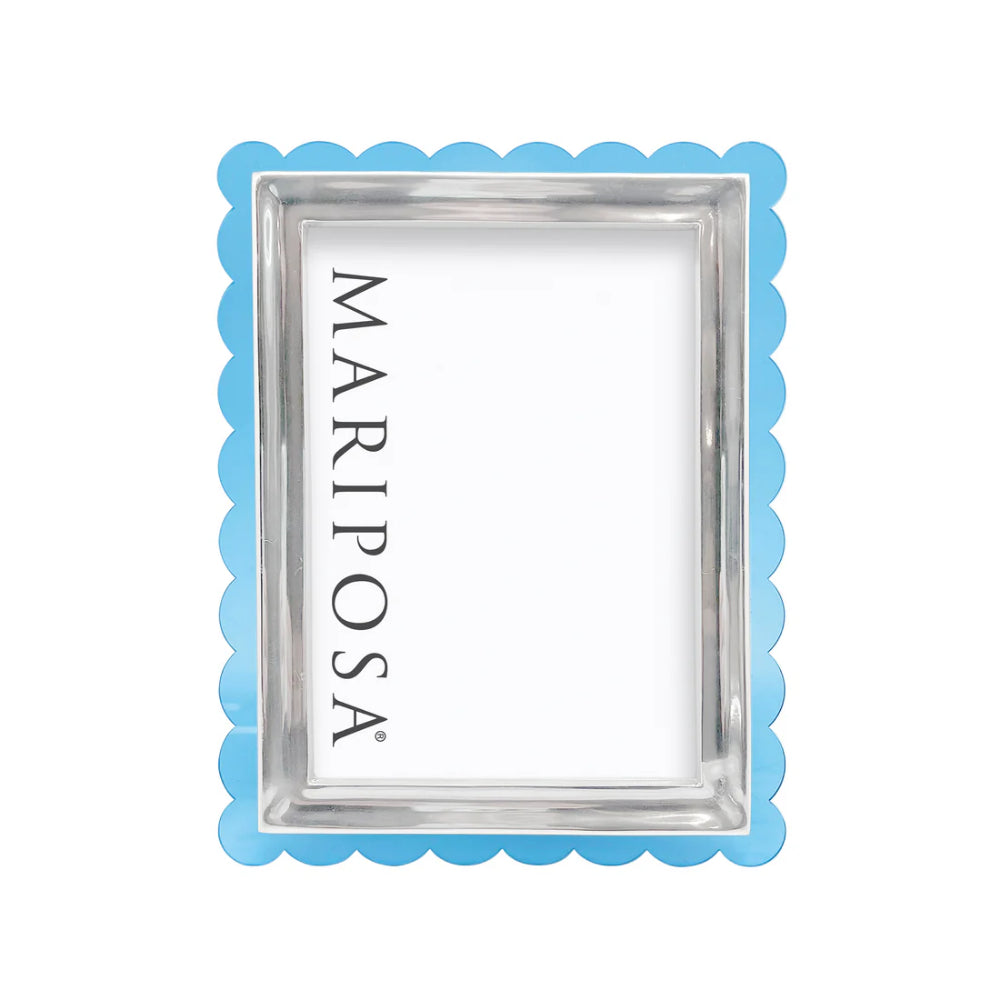 Mariposa Light Blue Acrylic Scallop Frame