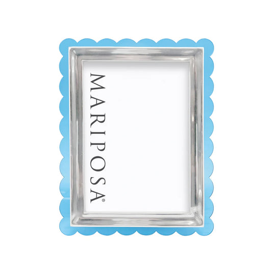Mariposa Light Blue Acrylic Scallop Frame