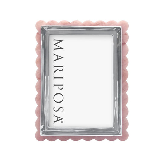 Mariposa Pink Acrylic Scallop Frame