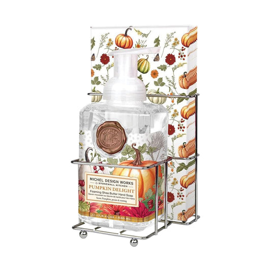 Michel Design Works Pumpkin Delight Foaming Soap and Napkin Caddy Set