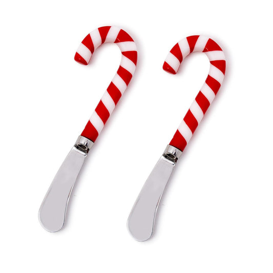 Two's Company Peppermint Twist  Candy Cane Spreaders-Set of 2