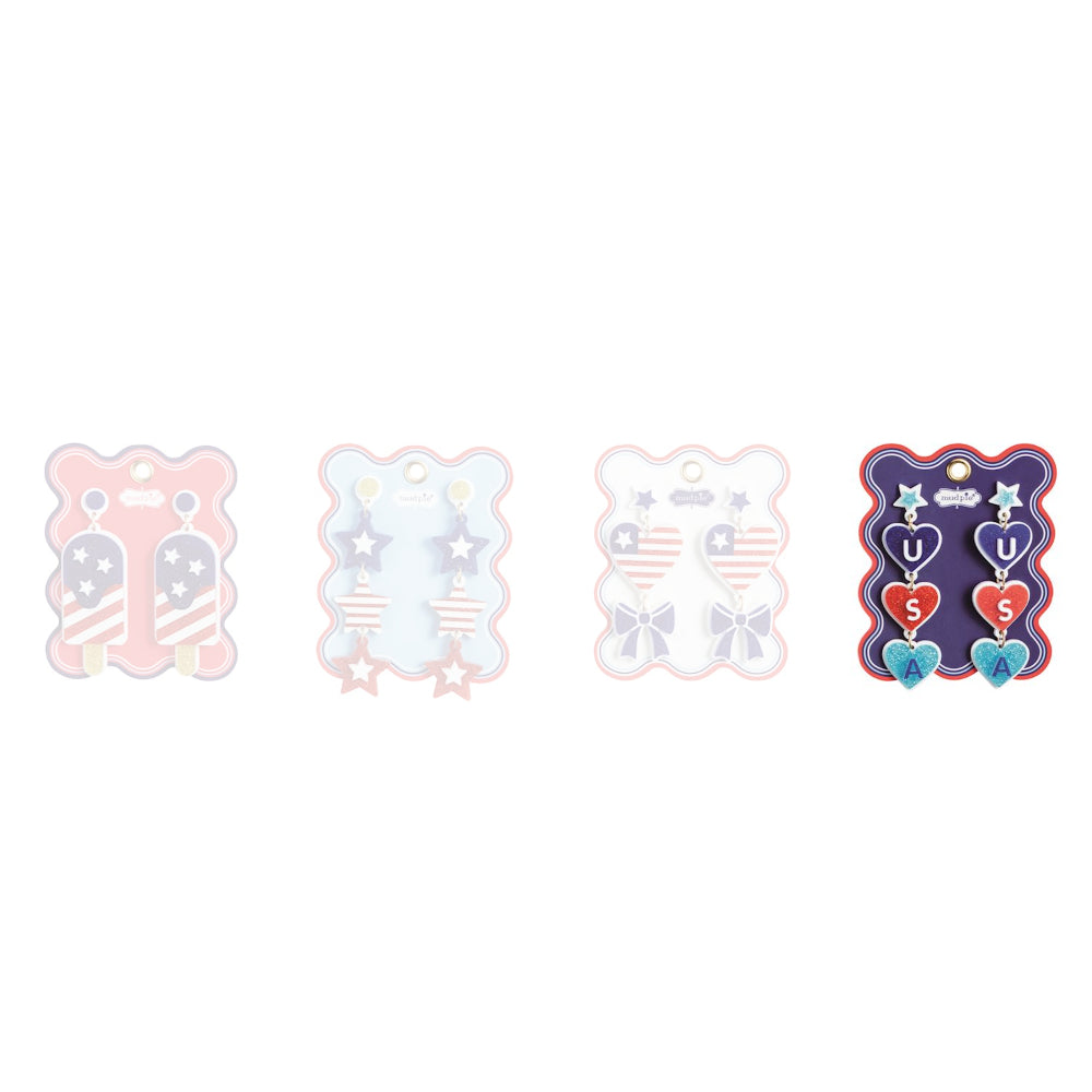Mud Pie Americana Earrings