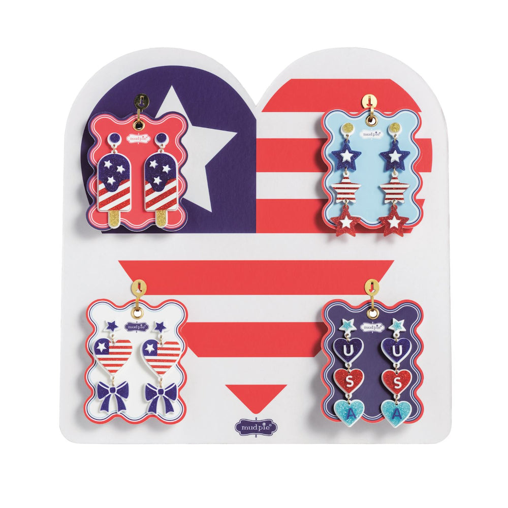 Mud Pie Americana Earrings