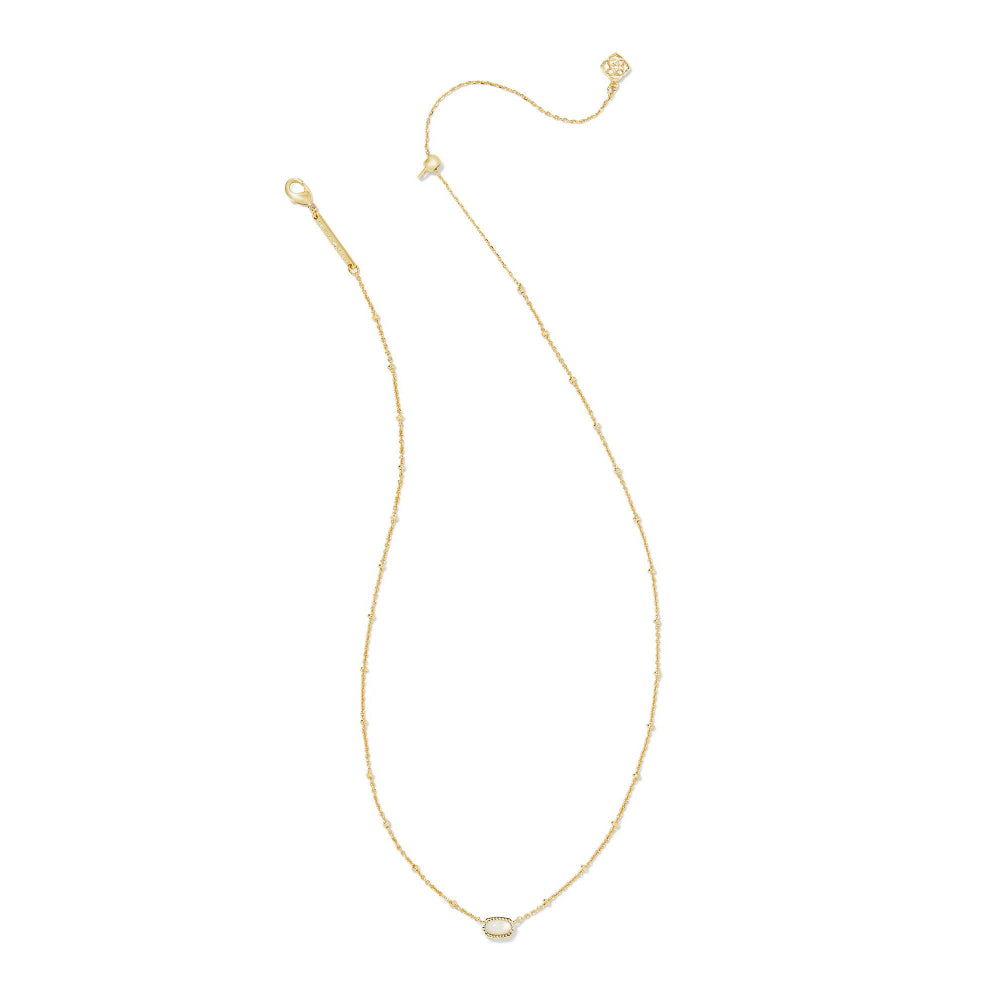 Kendra Scott Mini Elisa Satellite Short Pendant Necklace - Gold Ivory Mother of Pearl