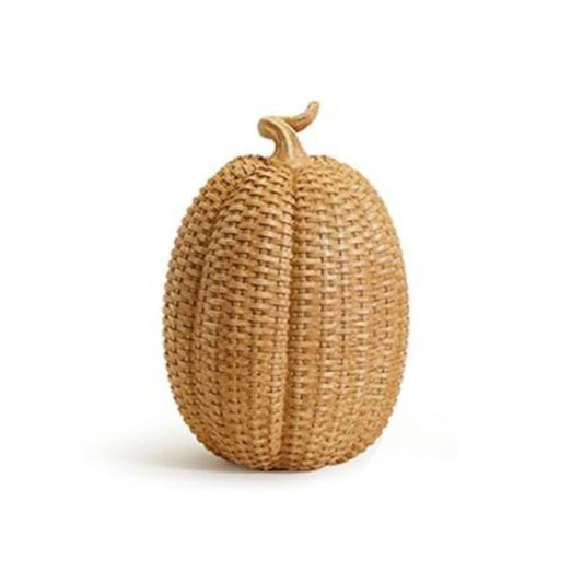 Two's Company Basket Weave Pattern Pumpkin Honey-Large