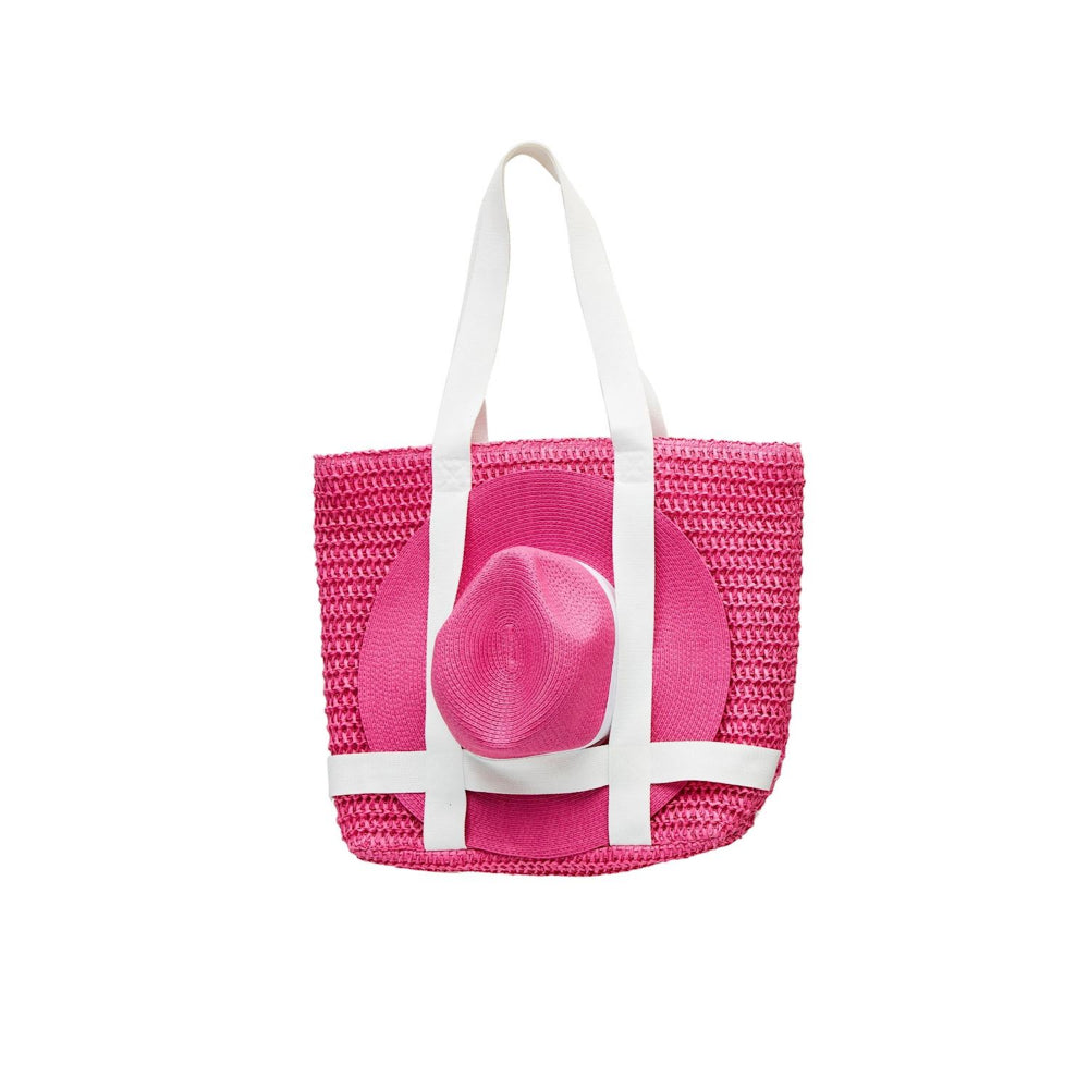 Mud Pie Hat & Tote Set