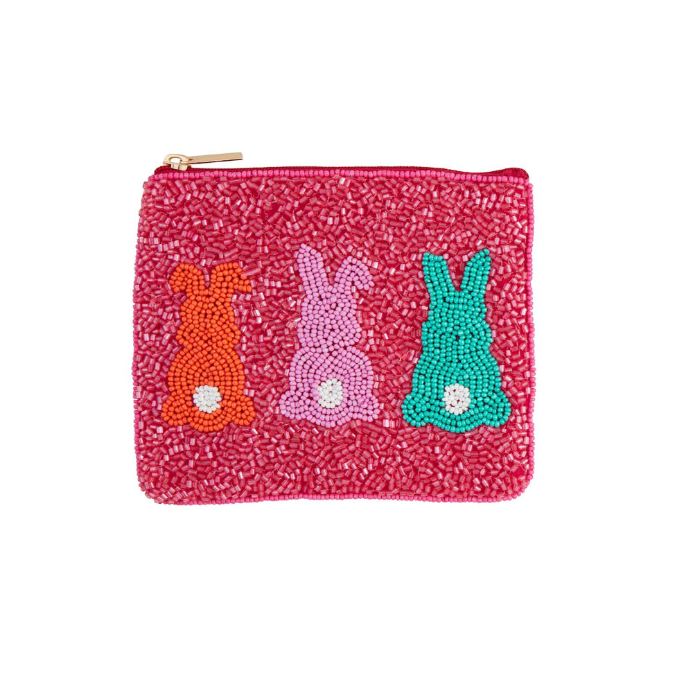 Mud Pie Easter Beaded Zipper Case