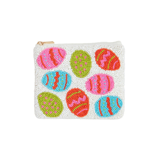 Mud Pie Easter Beaded Zipper Case
