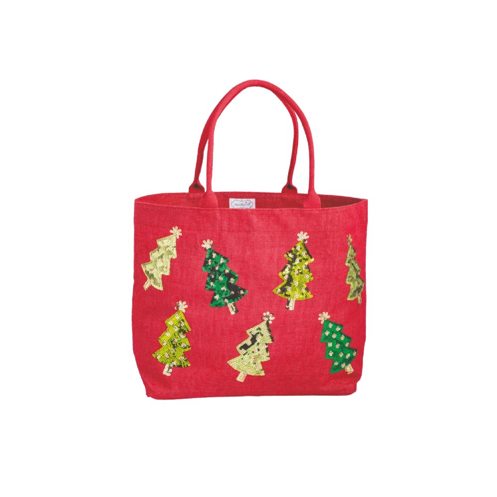Mud Pie Holiday Classic Sparkle Totes