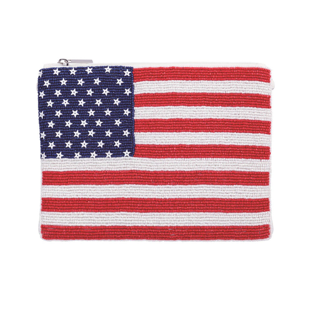 Mud Pie Americana Beaded Clutch