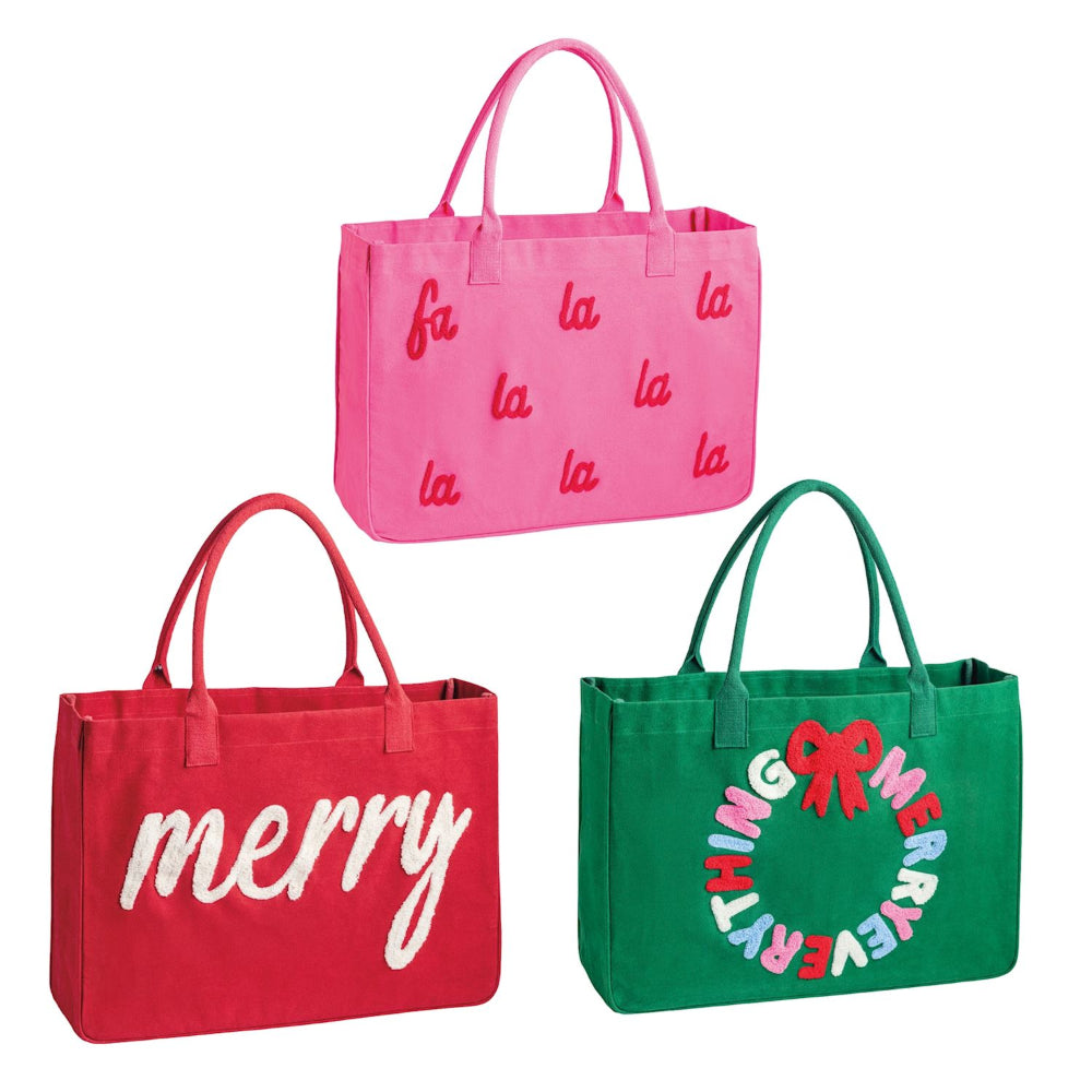 Holiday Bouclé Totes