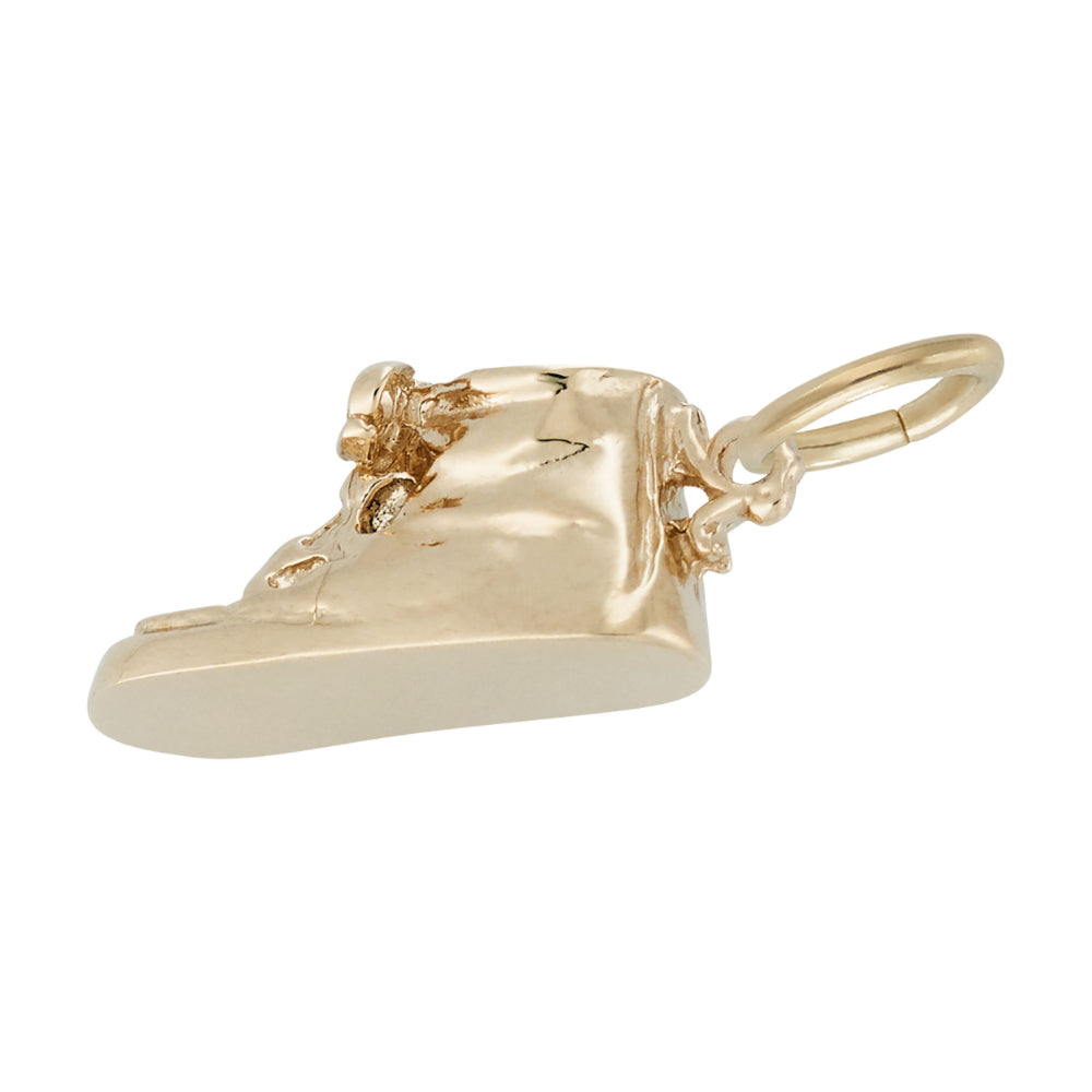 Gold Baby Shoe Charm Bottom View