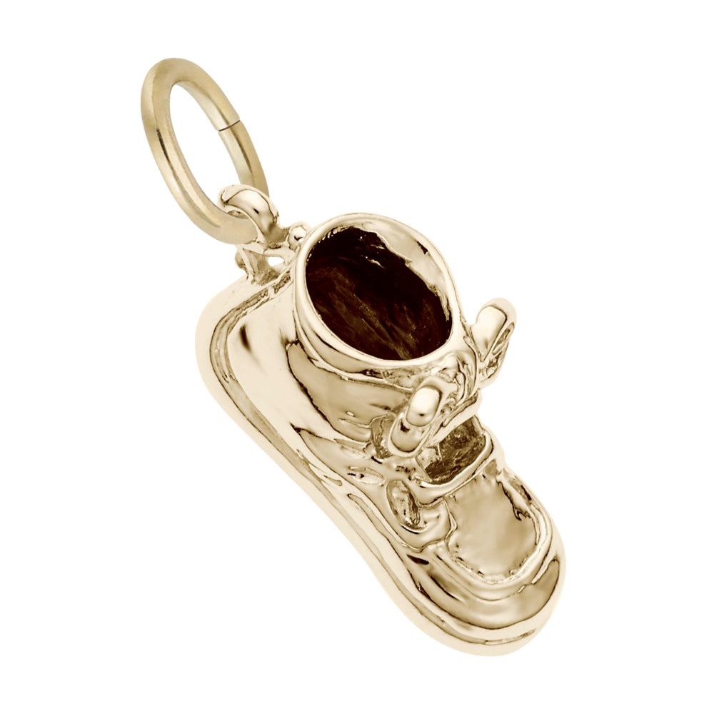 Gold Baby Shoe Charm Top Down