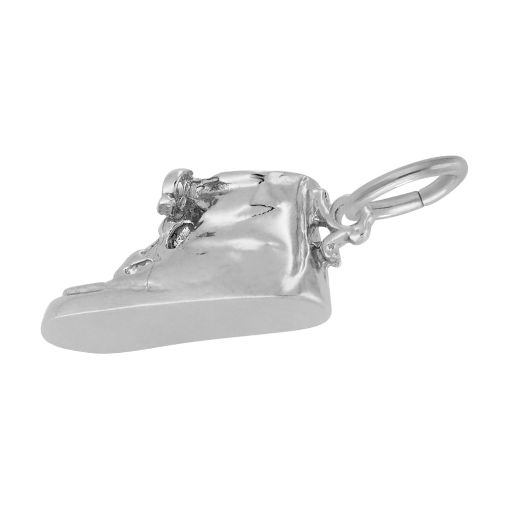 Silver Baby Shoe Charm bottom view