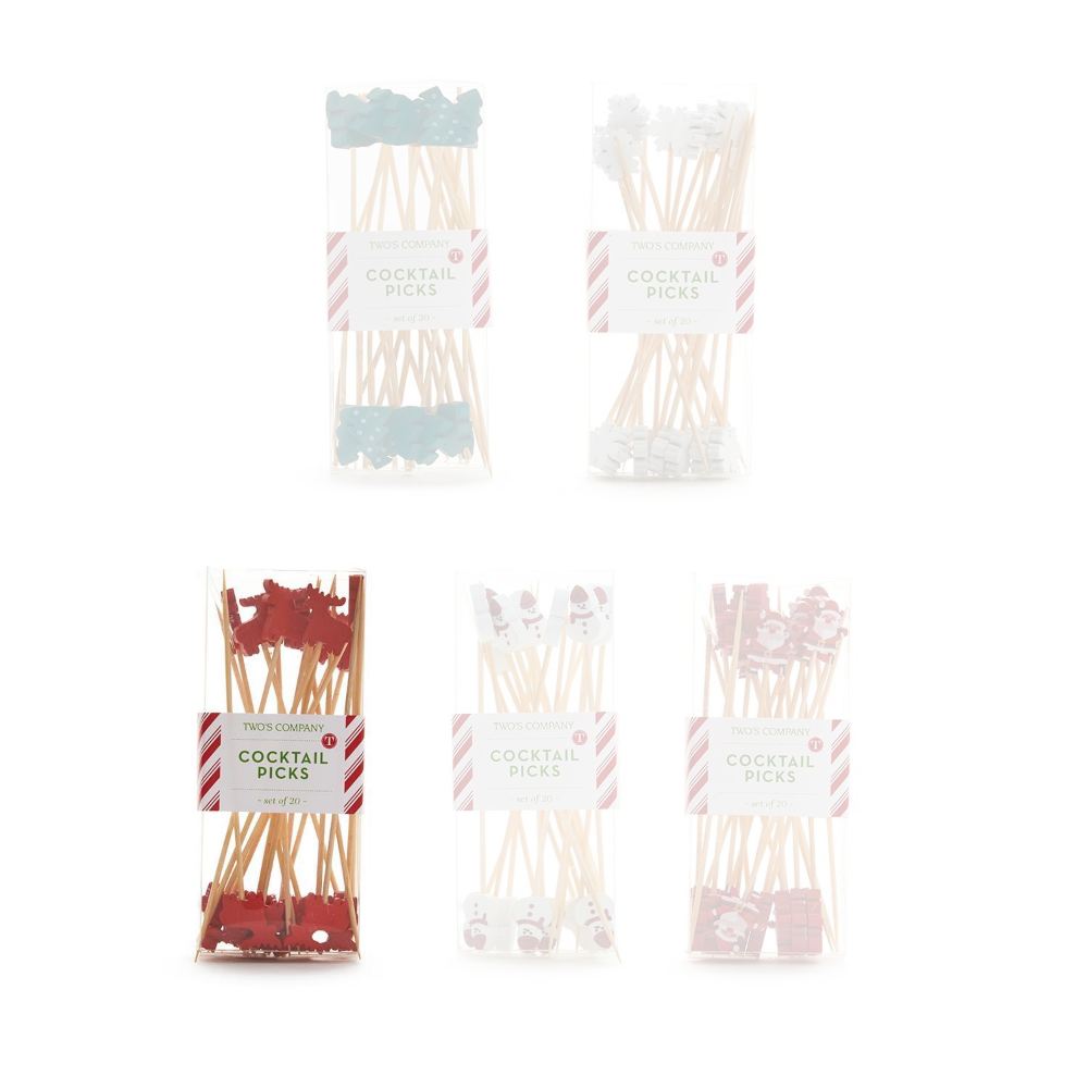 Two's Company Cocktail Hour Holiday Cocktail Picks