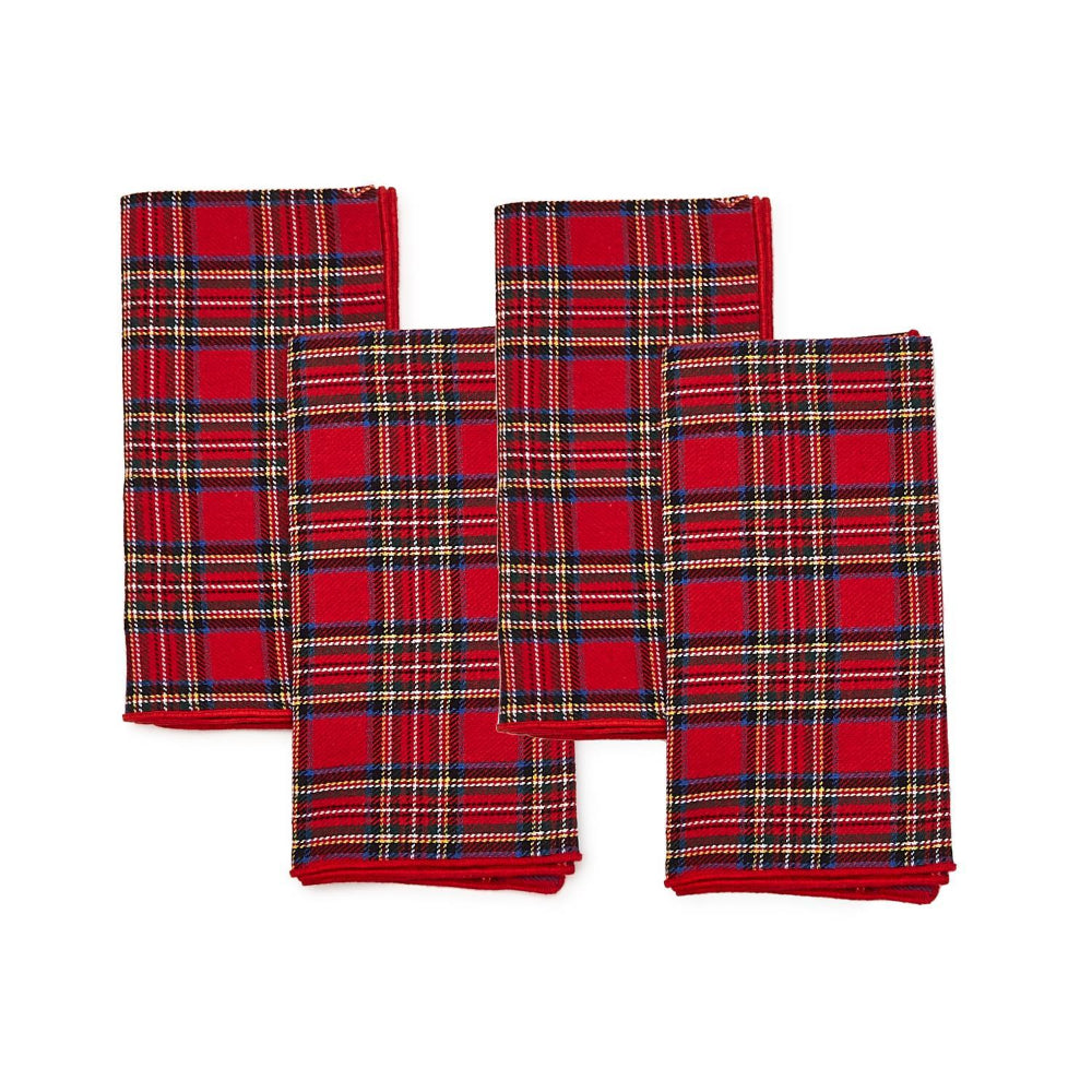 Two's Company Tartan Traditions Woven Napkins-Set of 4