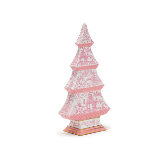 Two's Company Chinoiserie Pastel Pink Tree