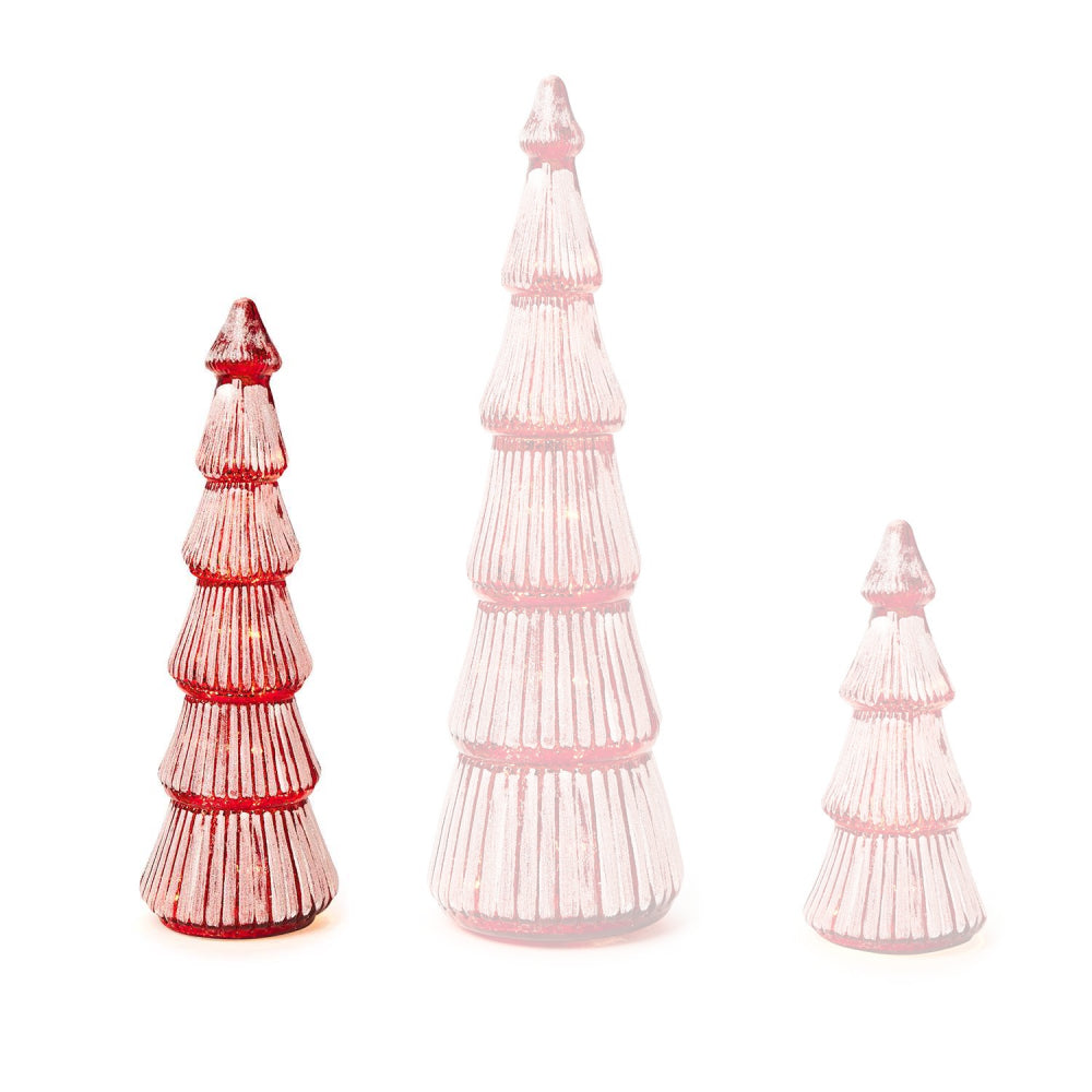 Two's Company Glistening Red Tree with Light Up Function