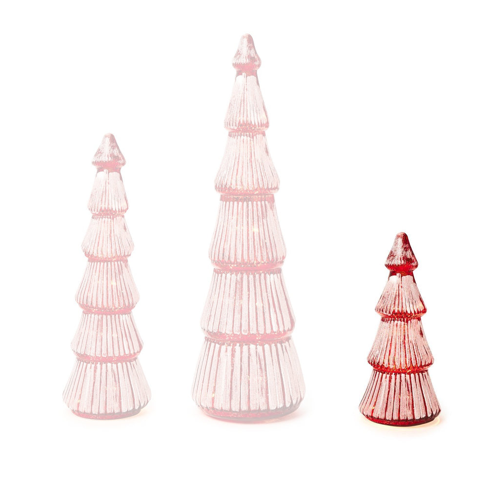 Two's Company Glistening Red Tree with Light Up Function