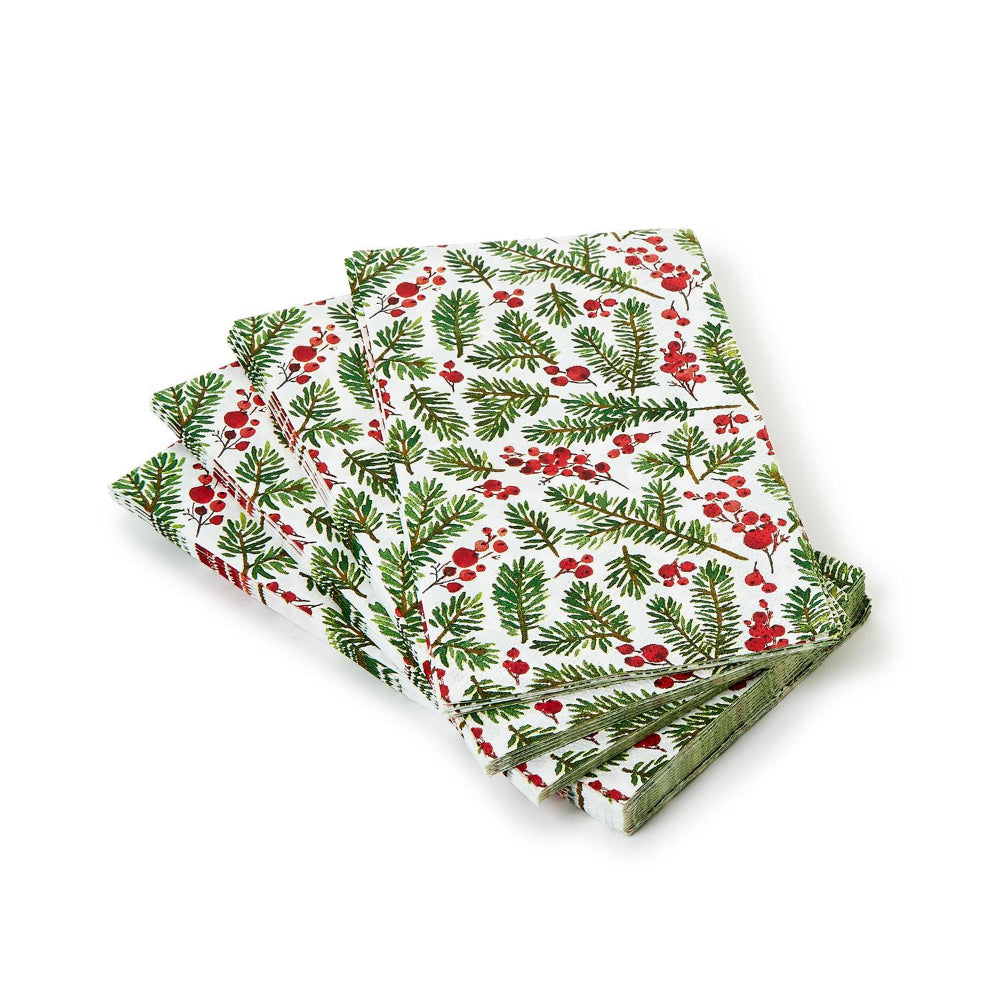 Two's Company Merry Berry 3-Ply Paper Dinner Napkin