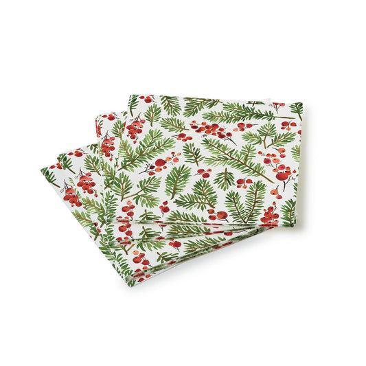 Two's Company Merry Berry Paper Cocktail Napkin (Pack of 30)