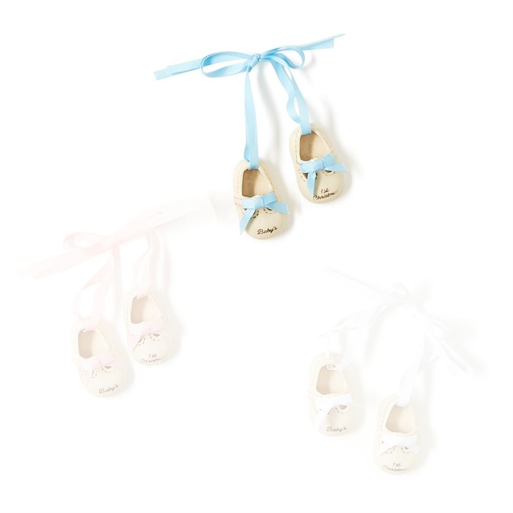 Two's Company Pair of Baby Shoes Baby's First Christmas Ornament