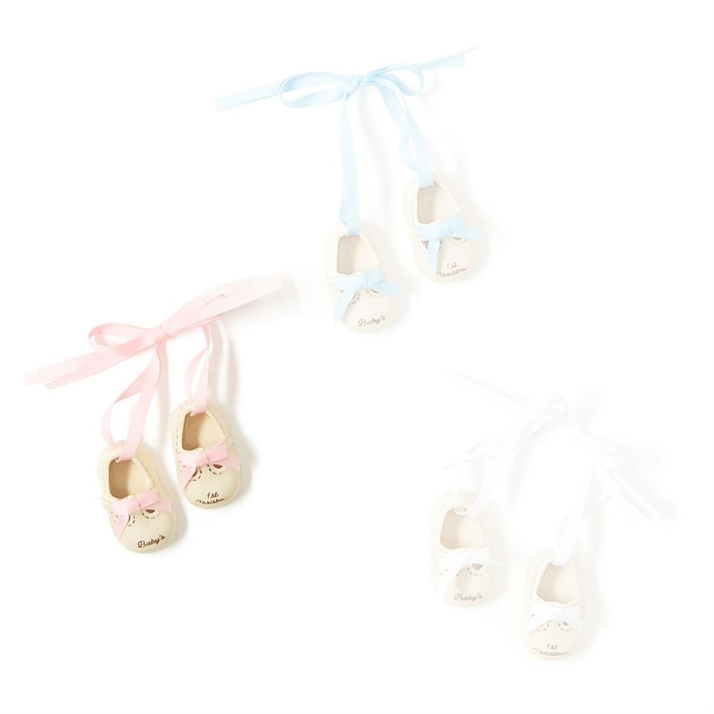 Two's Company Pair of Baby Shoes Baby's First Christmas Ornament