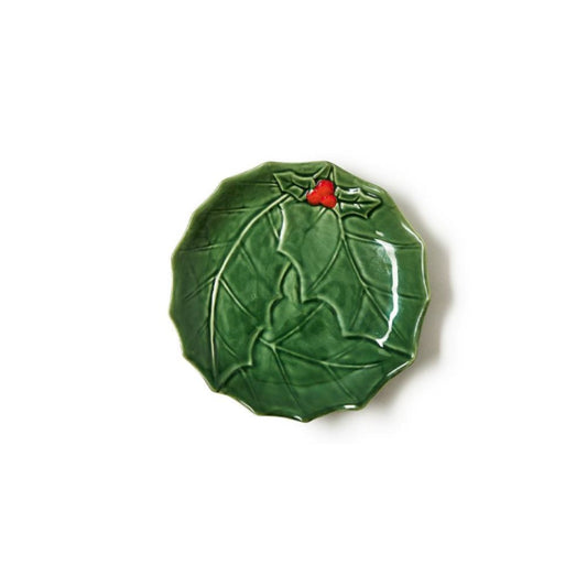 Two's Company Holly Tidbit Plates With Berries (Sold Individually)