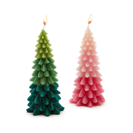 Two's Company Ombré Christmas Tree Candle