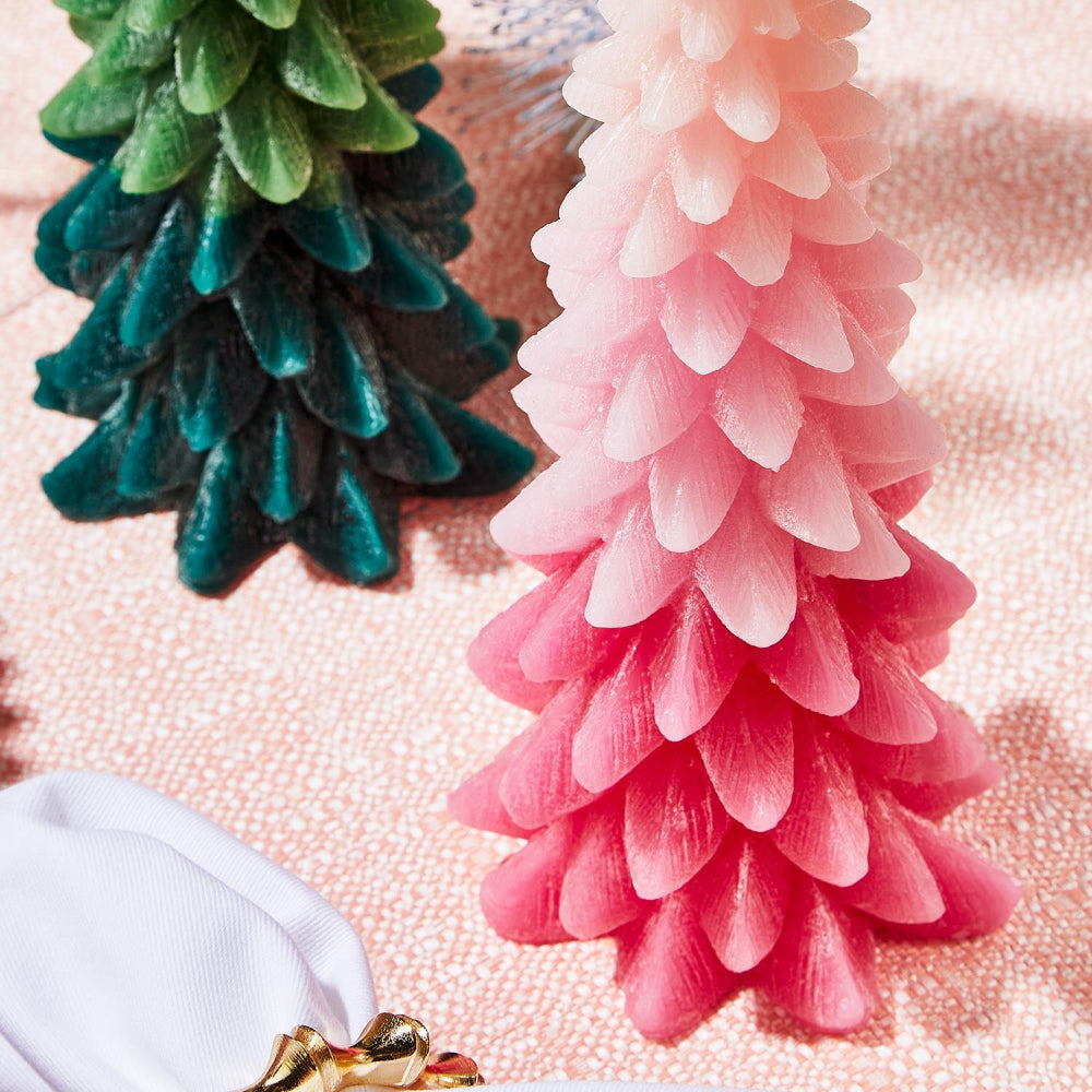 Two's Company Ombré Christmas Tree Candle