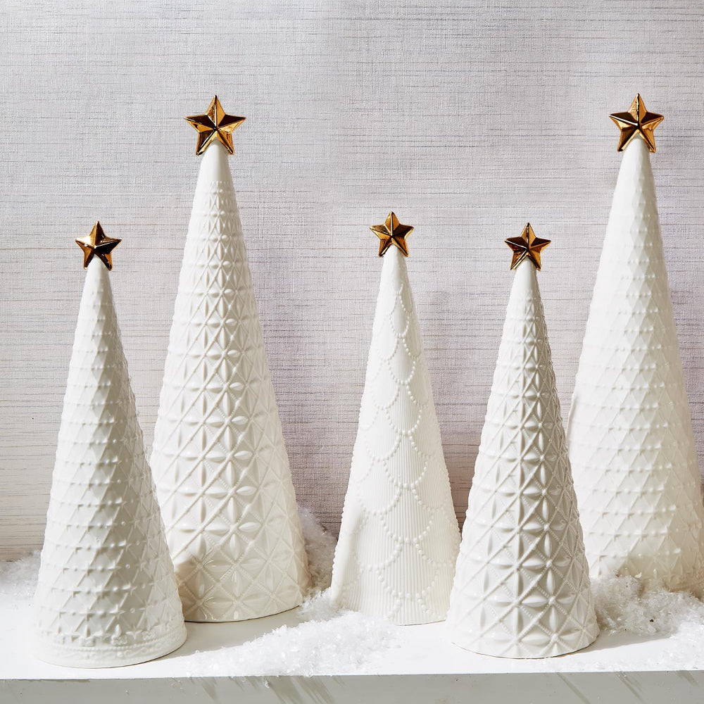 Two's Company Winter Lace Set of 2 Embossed Pattern Christmas