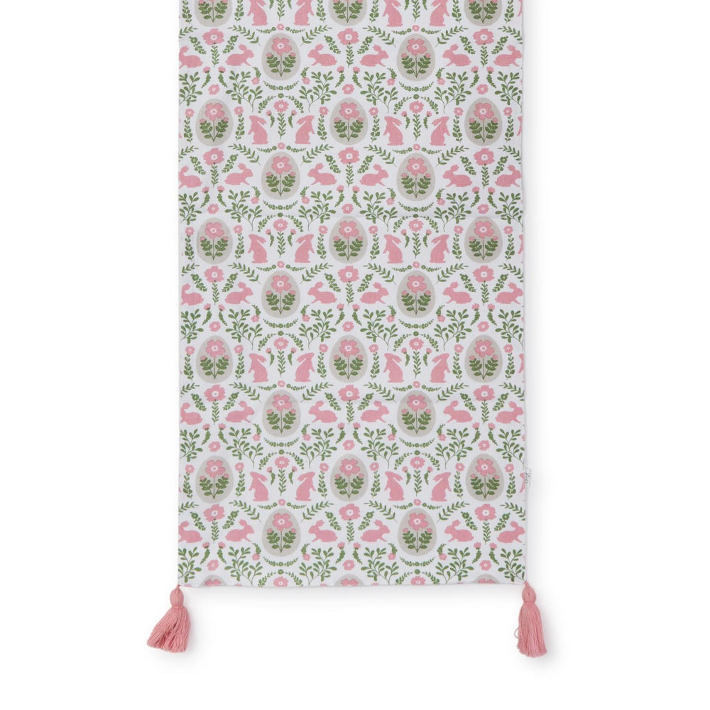 Two's Company Spring Soiree Table Runner with Tassel Accent