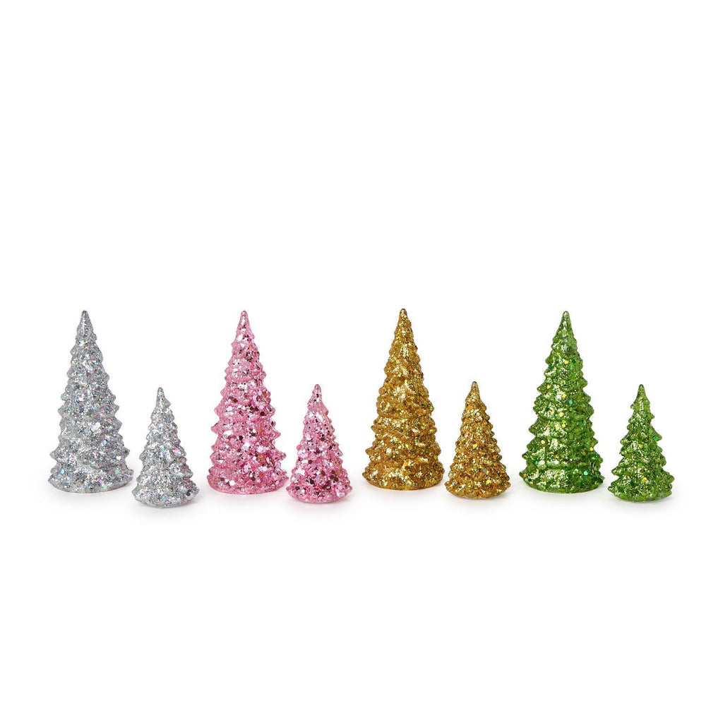 Two's Company All that Glitter Mini Light-Up Trees-Gold
