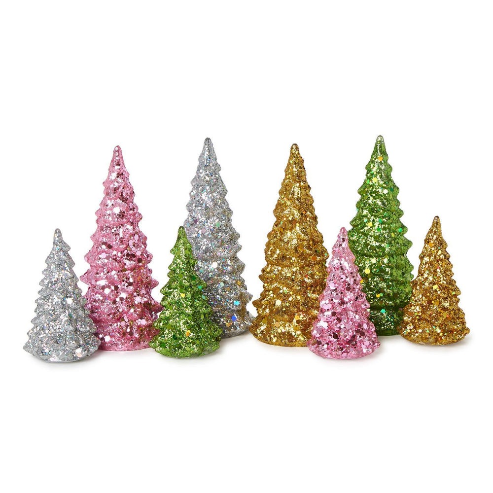 Two's Company All that Glitter Mini Light-Up Trees-Gold